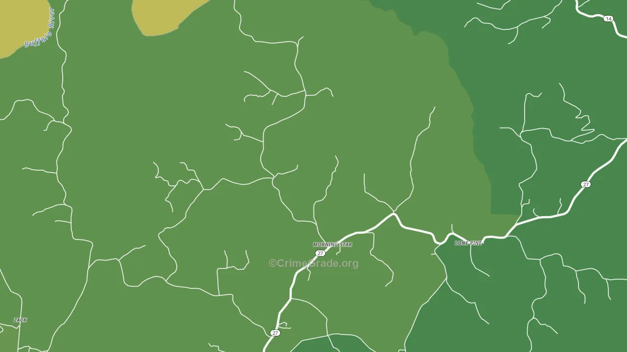 Morning Star, AR Map of Vehicle Theft Rates