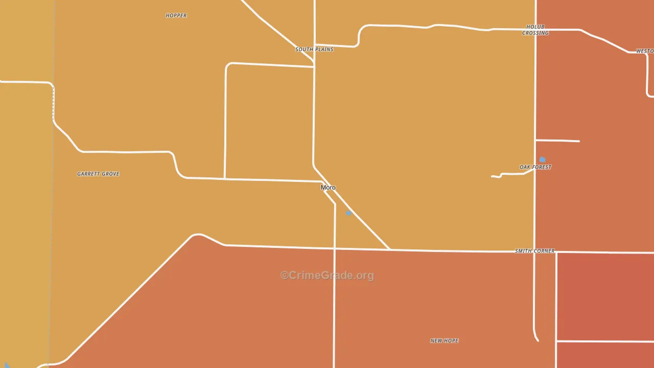 Moro, AR Map of Vehicle Theft Rates