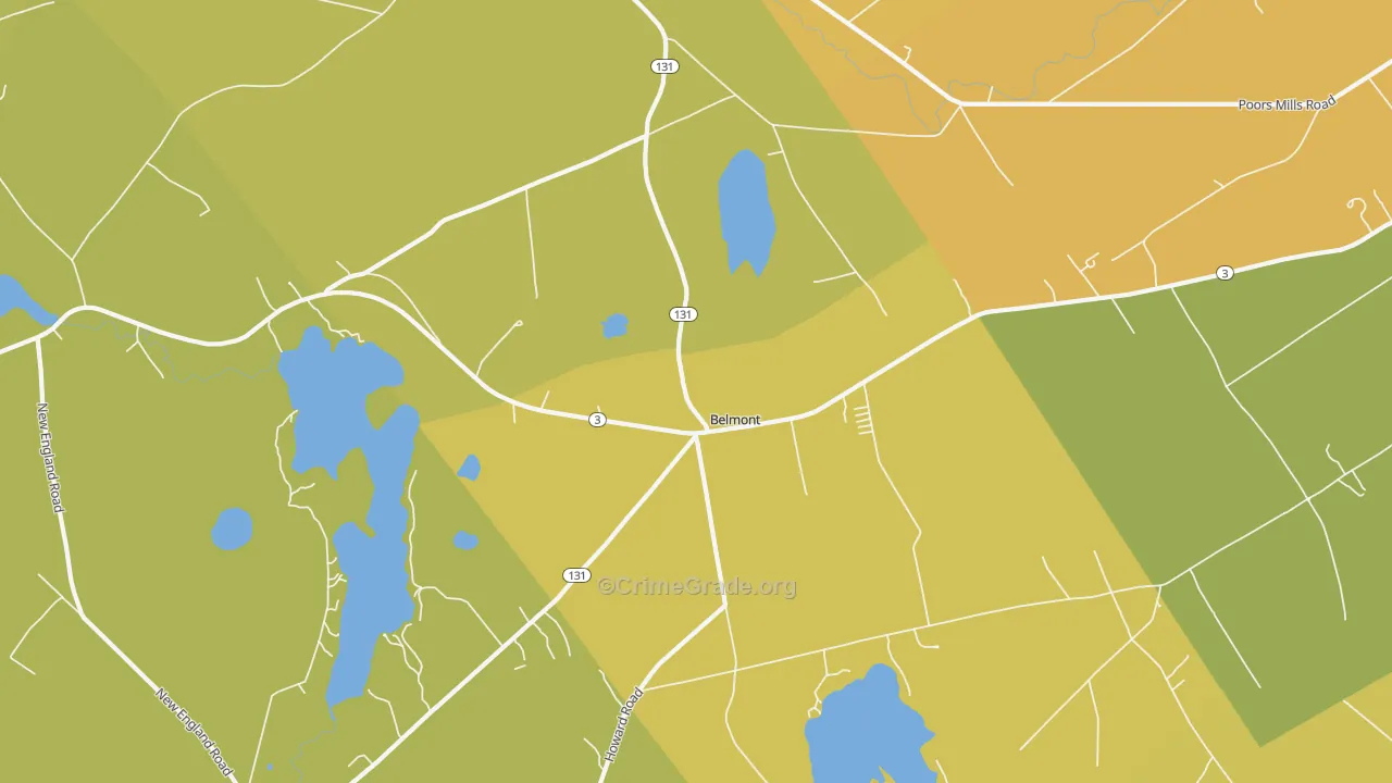 Morrill, ME Map of Vehicle Theft Rates