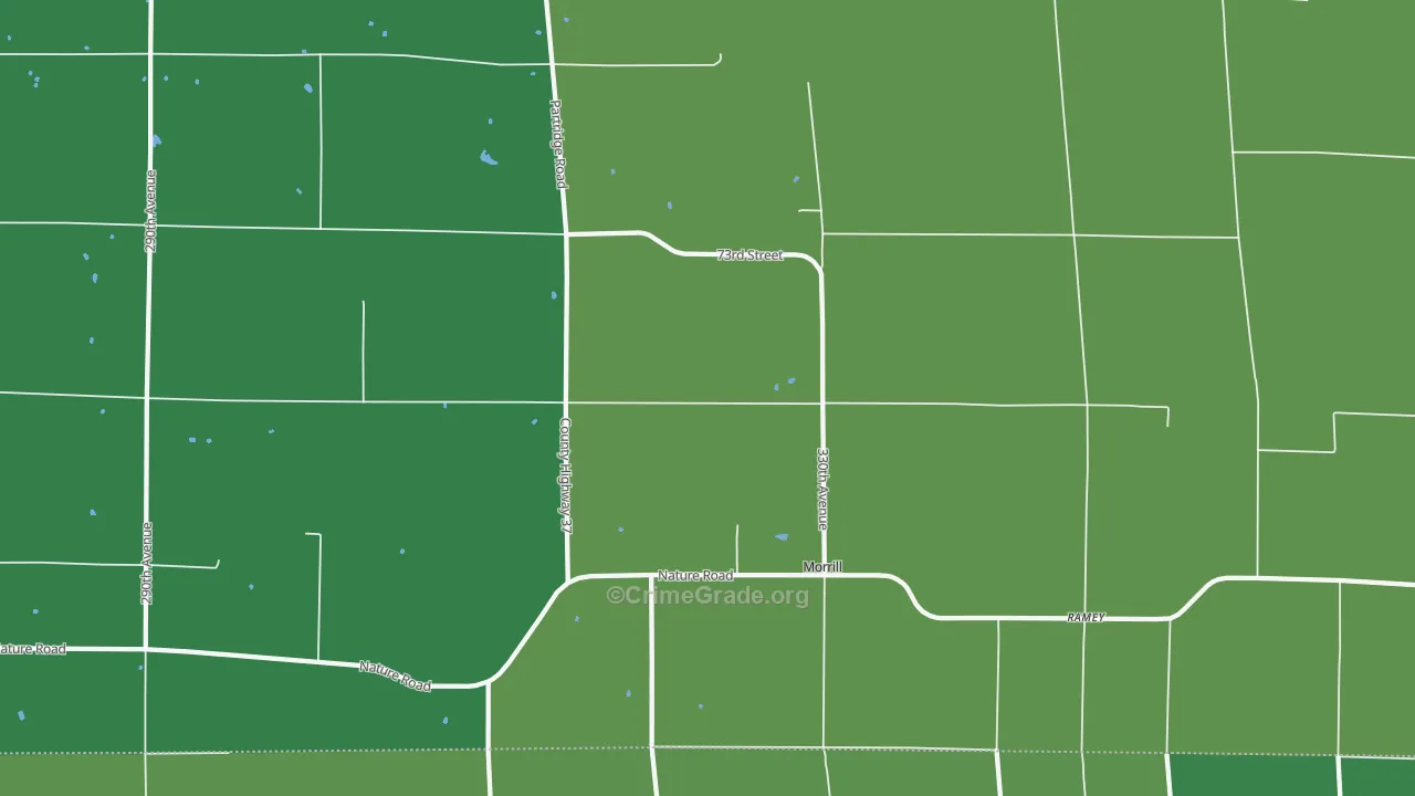 Morrill, MN Map of Vehicle Theft Rates