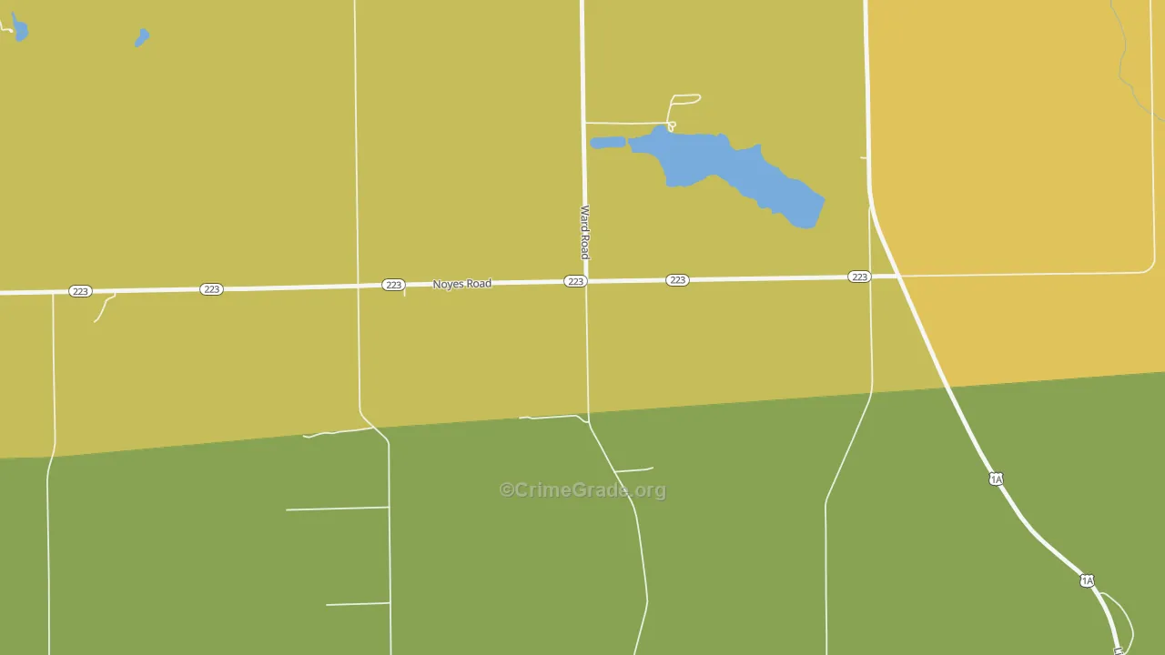 Morris Corner, ME Map of Vehicle Theft Rates