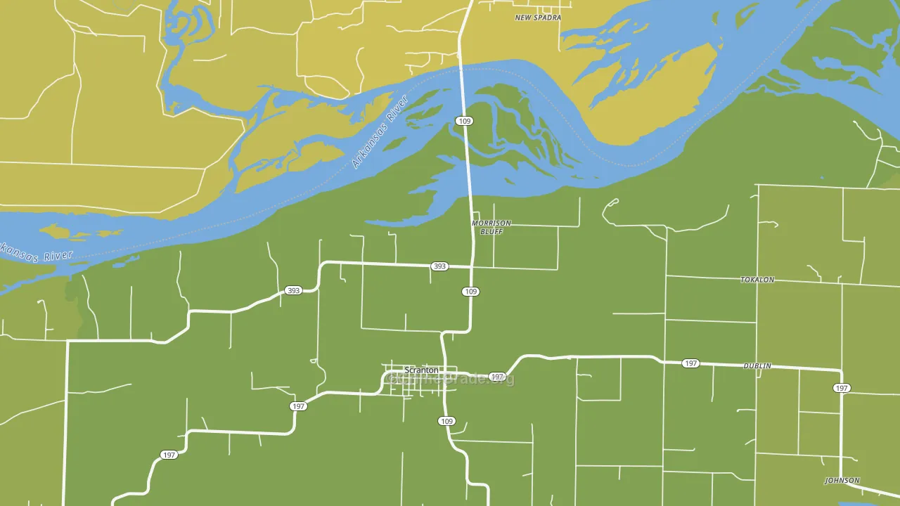 Morrison Bluff, AR Map of Vehicle Theft Rates