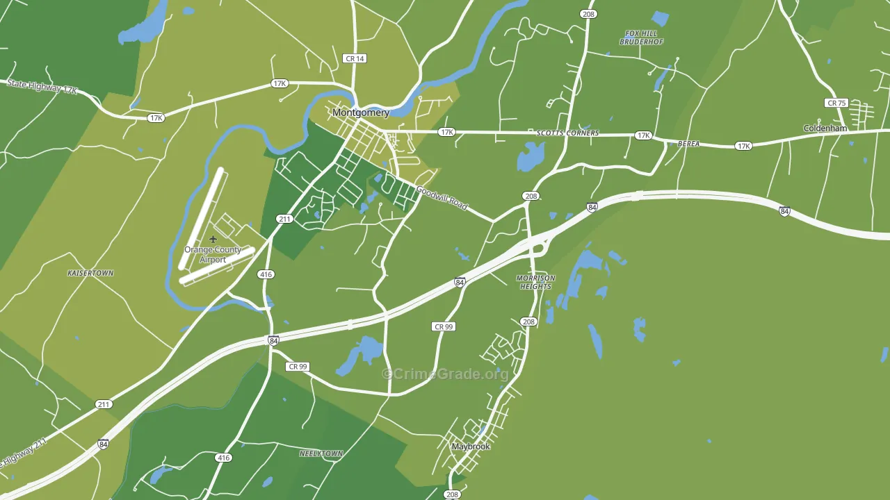 Morrison Heights, NY Map of Vehicle Theft Rates