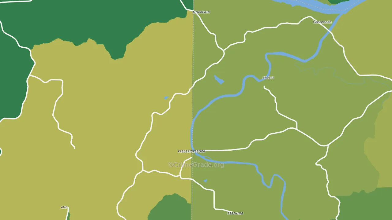 Morrison, MO Map of Vehicle Theft Rates