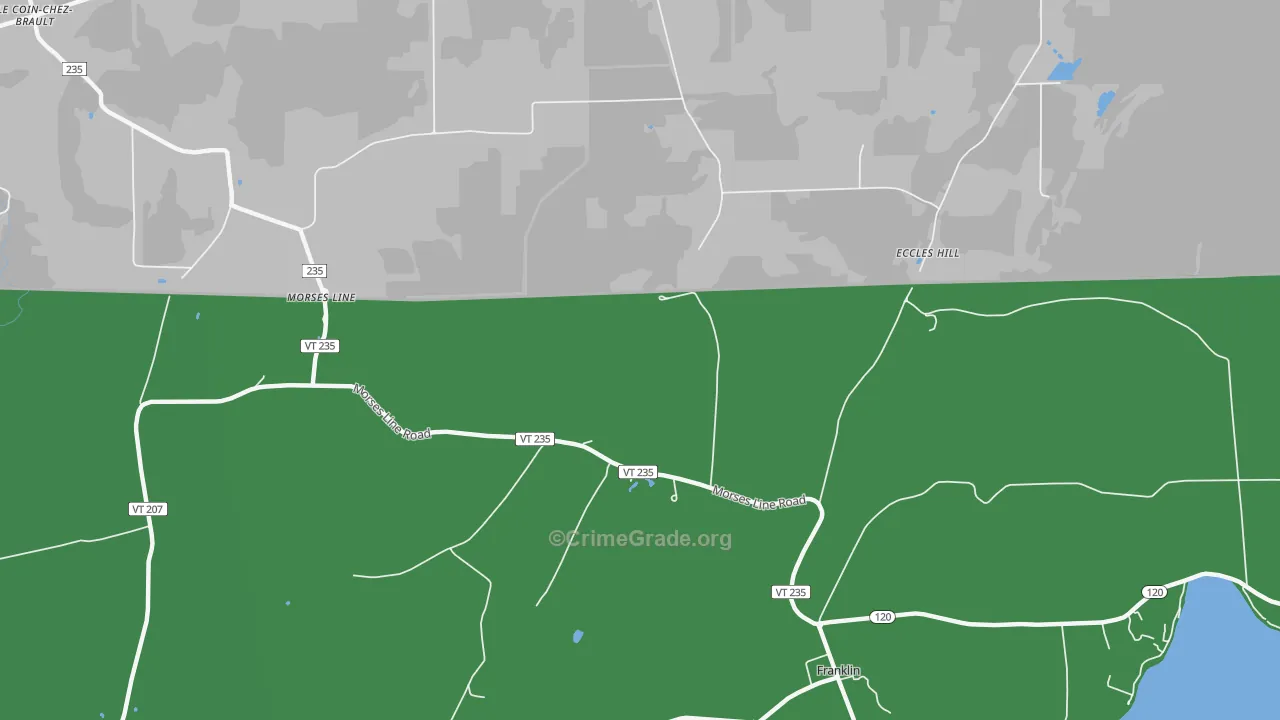Morses Line, VT Map of Vehicle Theft Rates