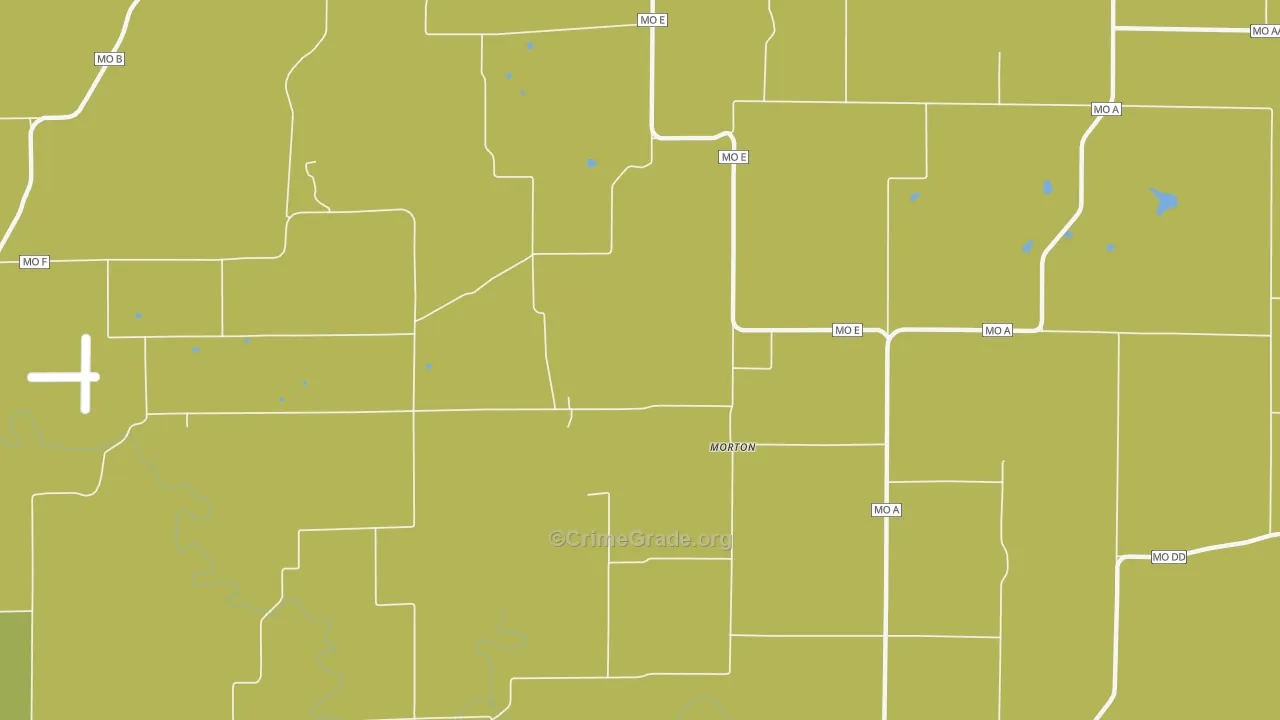 Morton, MO Map of Vehicle Theft Rates