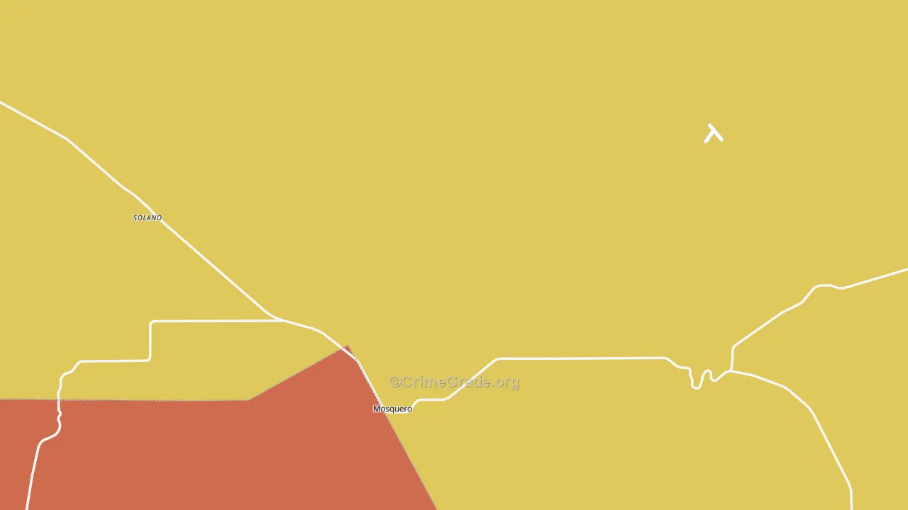 Mosquero, NM Map of Vehicle Theft Rates