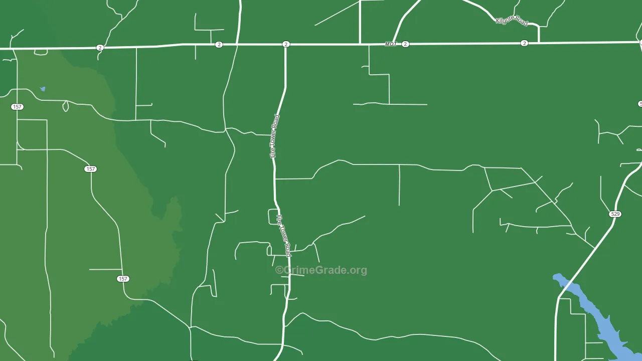 Mot, LA Map of Vehicle Theft Rates