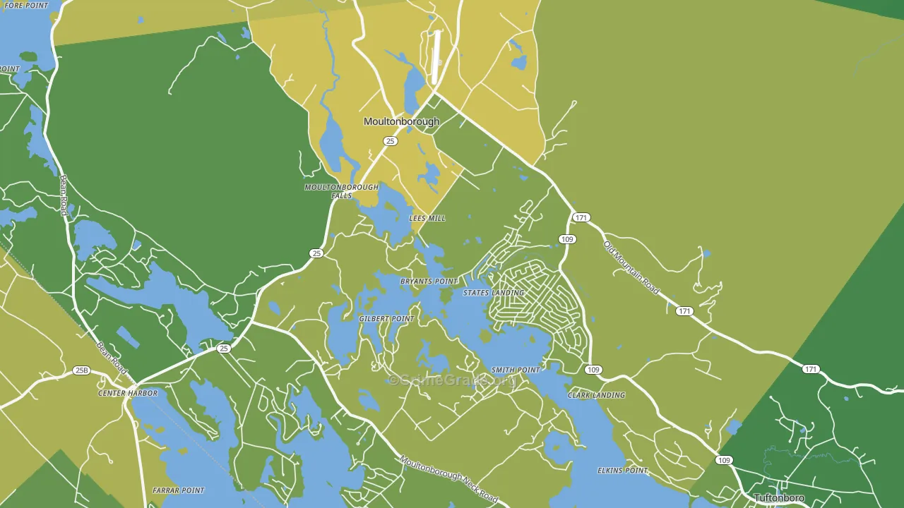 Moultonborough, NH Map of Vehicle Theft Rates