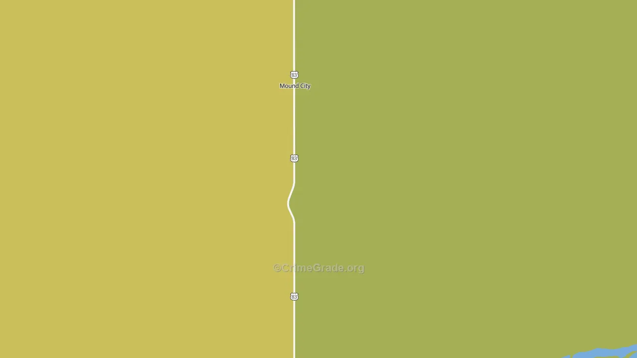Mound City, SD Map of Vehicle Theft Rates