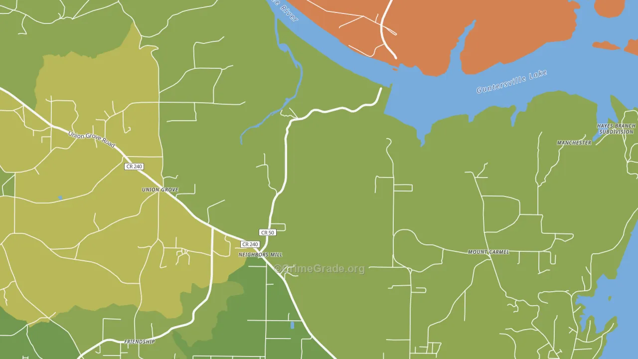 Mount Carmel, AL Map of Vehicle Theft Rates