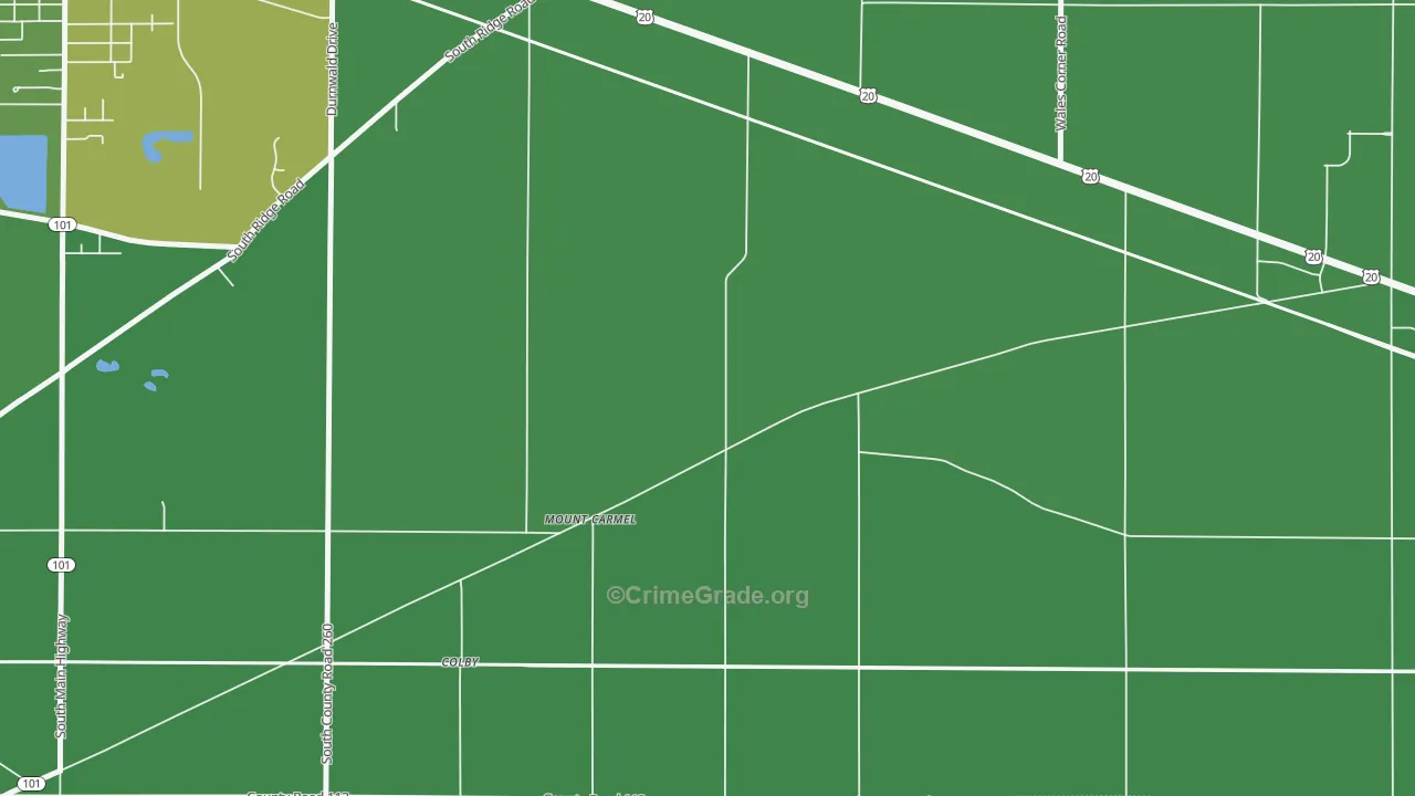 Mount Carmel, OH Map of Vehicle Theft Rates