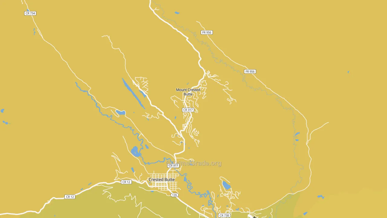 Mount Crested Butte, CO Map of Vehicle Theft Rates