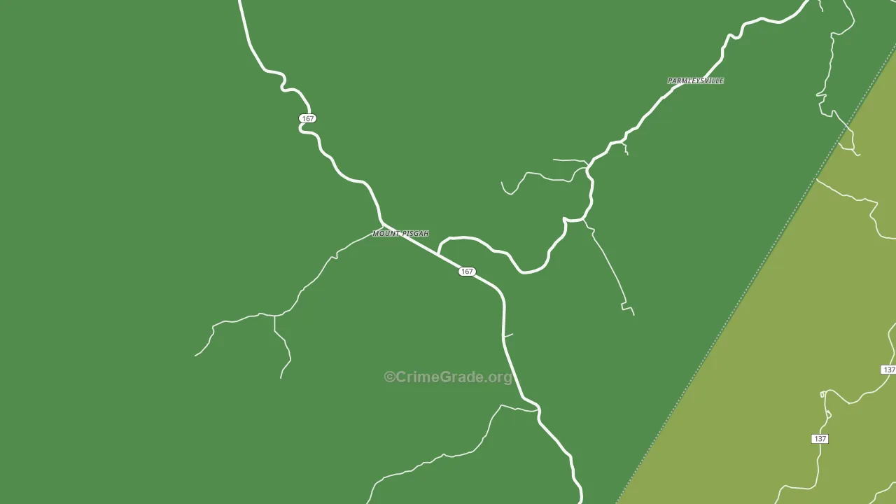 Mount Pisgah, KY Map of Vehicle Theft Rates