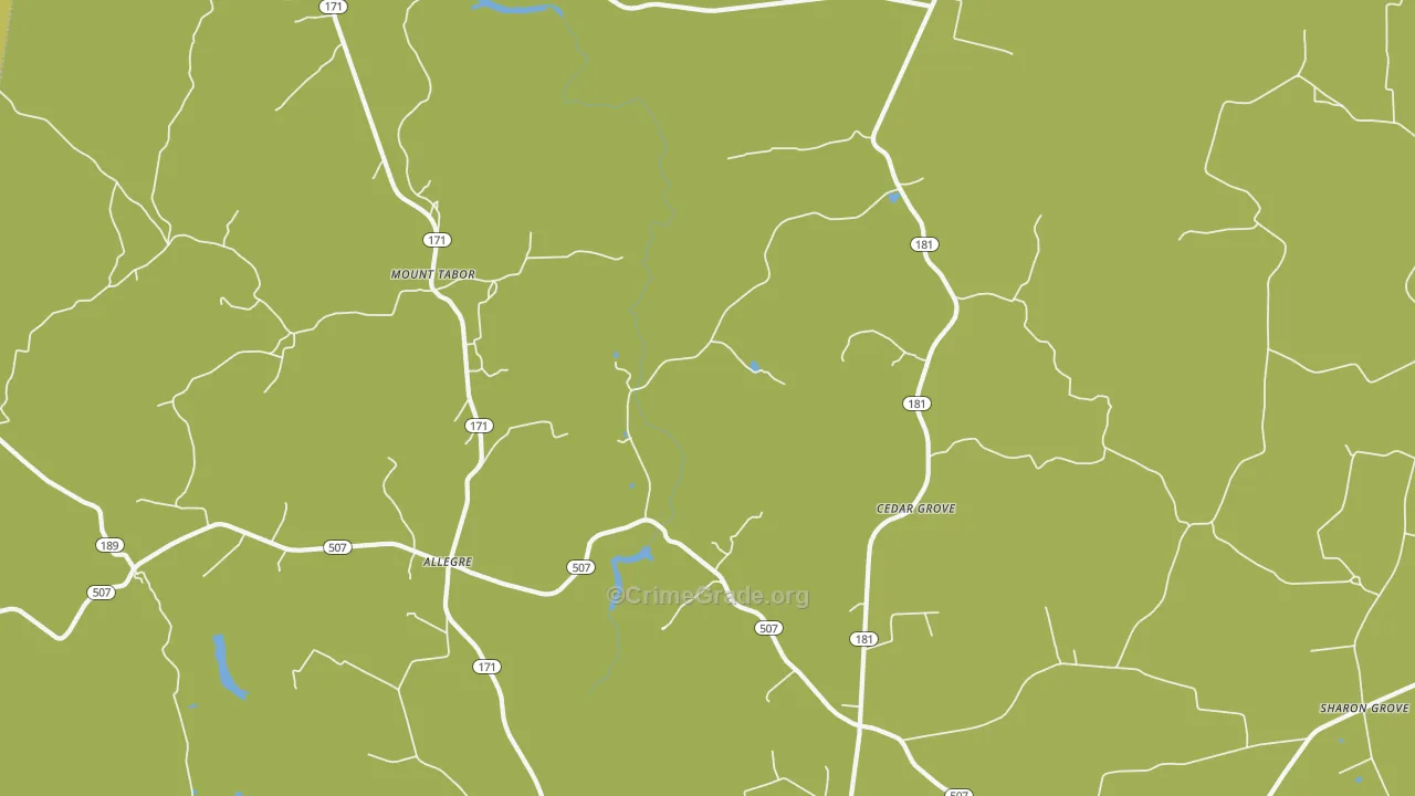 Mount Tabor, KY Map of Vehicle Theft Rates