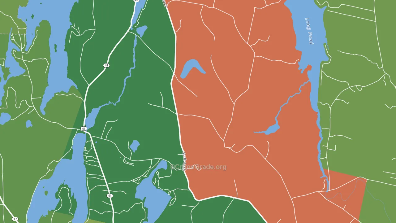 Mount Vernon, ME Map of Vehicle Theft Rates