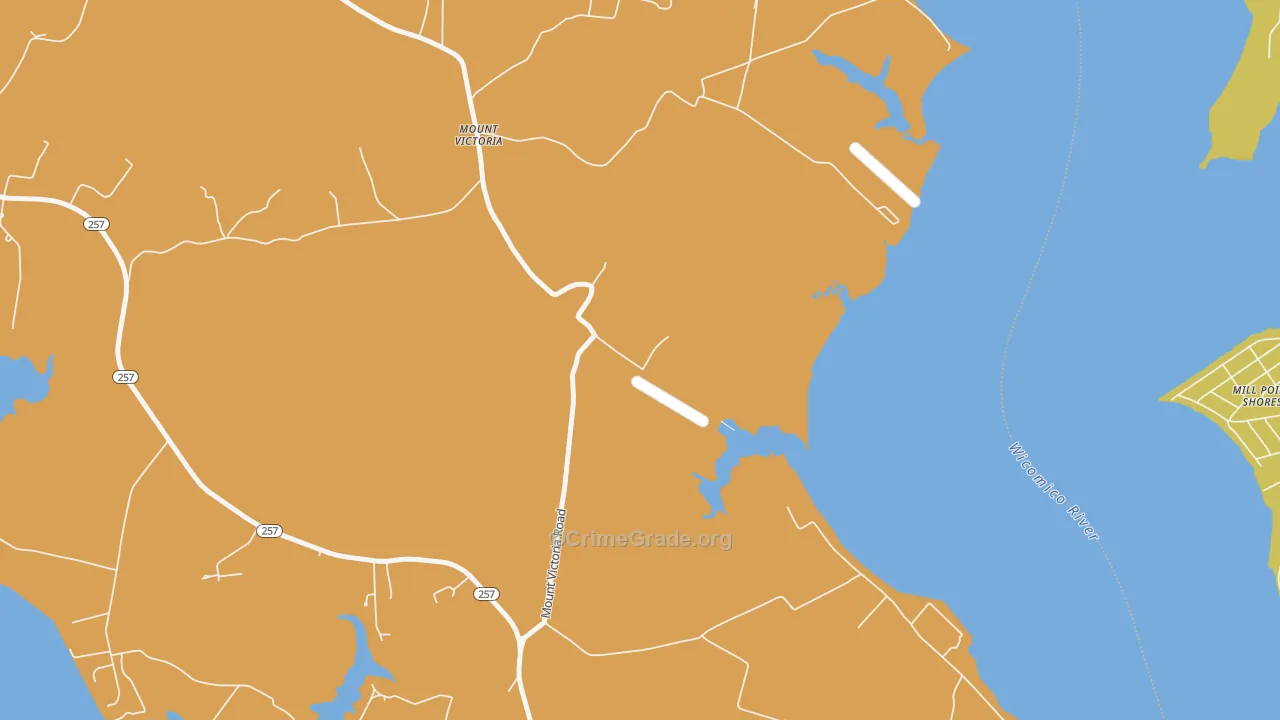 Mount Victoria, MD Map of Vehicle Theft Rates