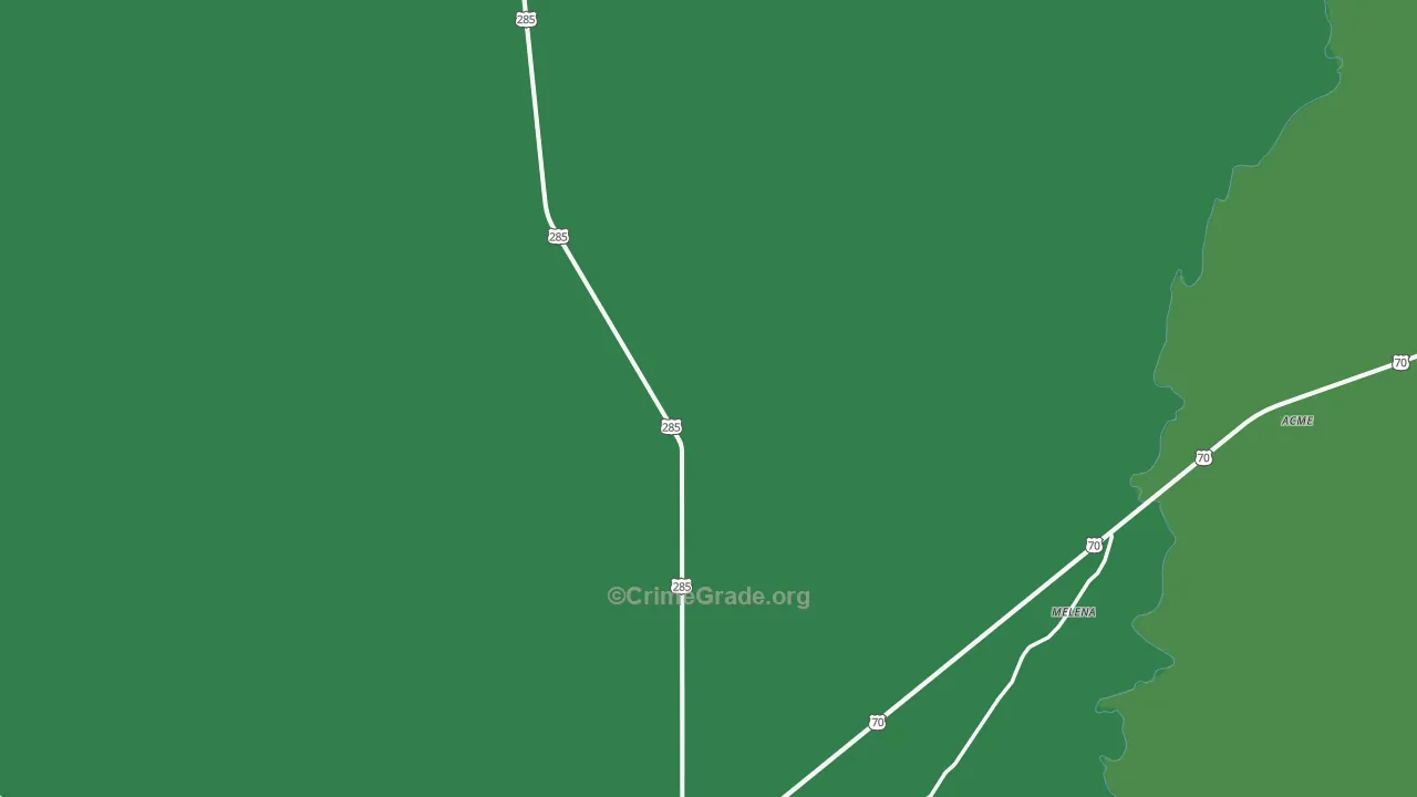 Mountain View, NM Map of Vehicle Theft Rates