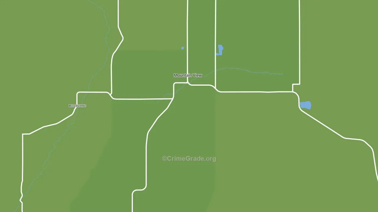 Mountain View, WY Map of Vehicle Theft Rates