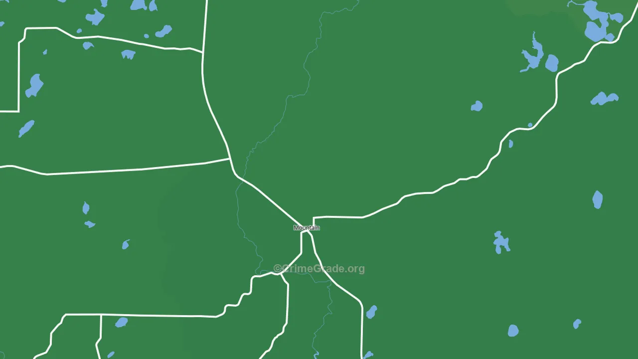 Mountain, WI Map of Vehicle Theft Rates