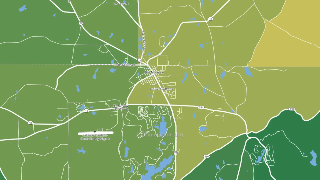 Mountainbrook, GA Map of Vehicle Theft Rates