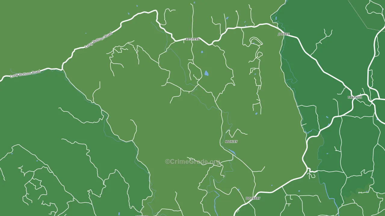 Moxley, NC Map of Vehicle Theft Rates