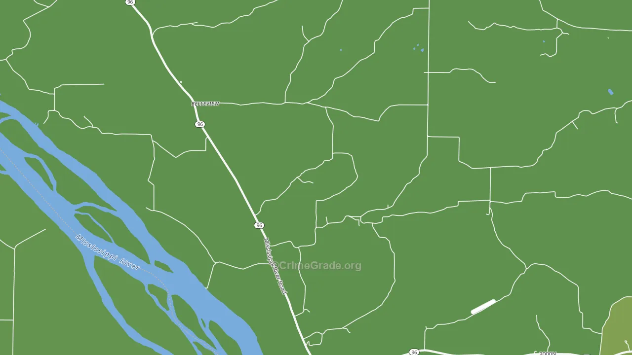 Mozier, IL Map of Vehicle Theft Rates