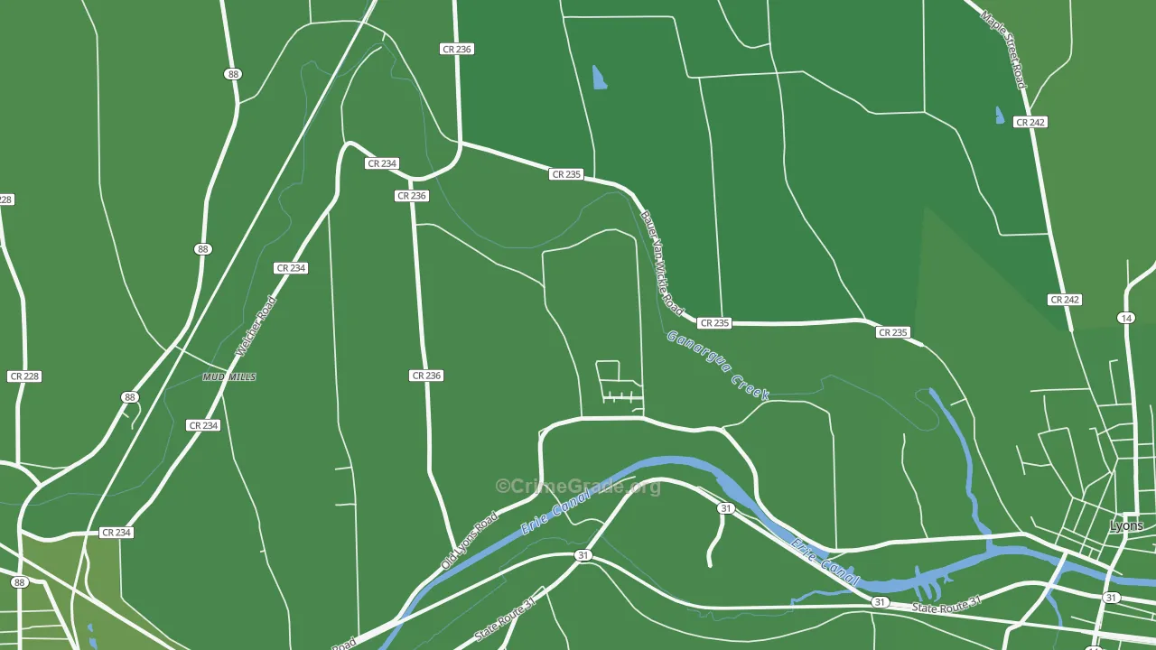 Mud Mills, NY Map of Vehicle Theft Rates
