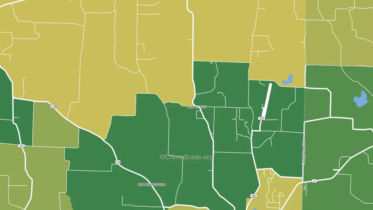 Muddyfork, AR Map of Vehicle Theft Rates