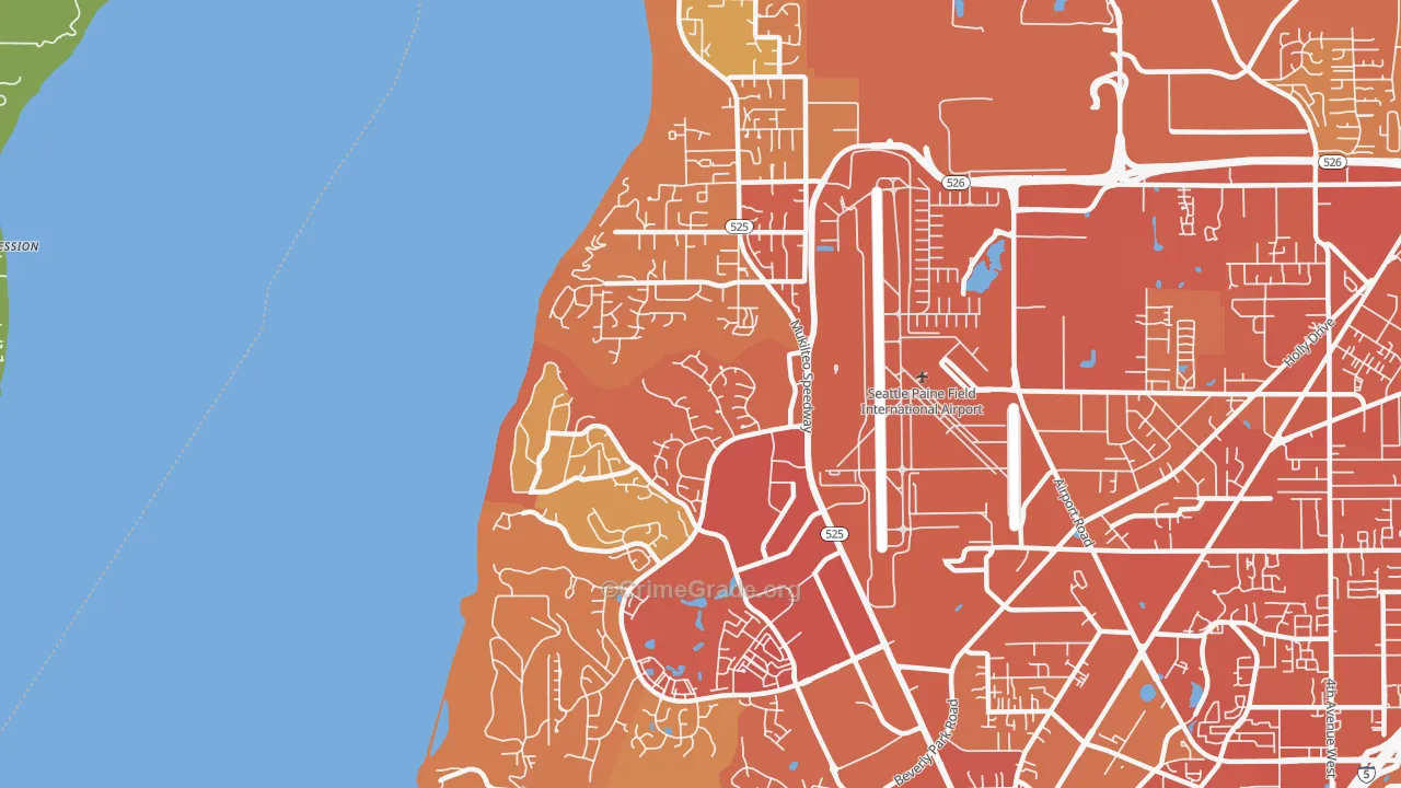 Mukilteo, WA Map of Vehicle Theft Rates