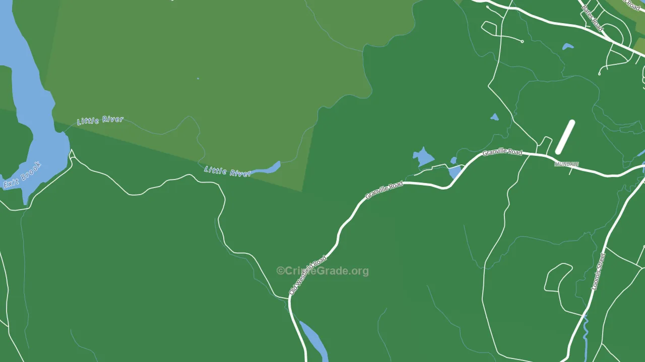 Mundale, MA Map of Vehicle Theft Rates