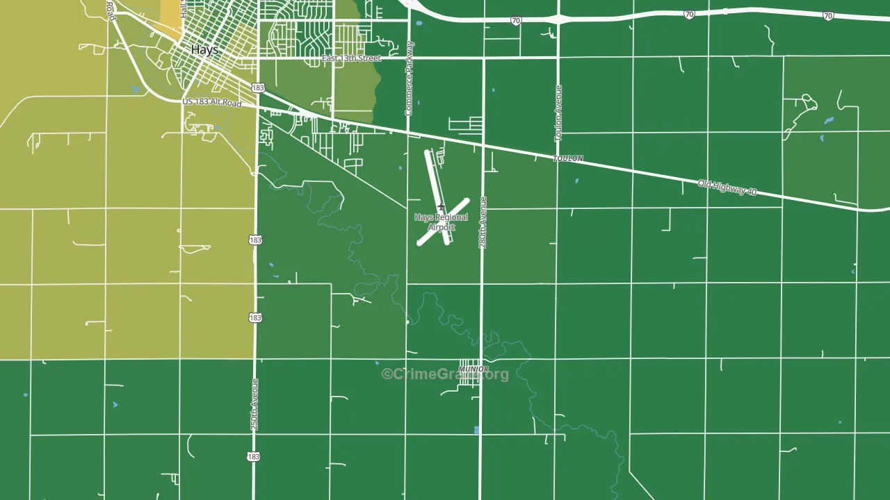 Munjor, KS Map of Vehicle Theft Rates
