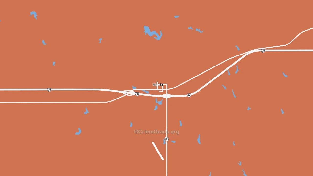 Murdo, SD Map of Vehicle Theft Rates