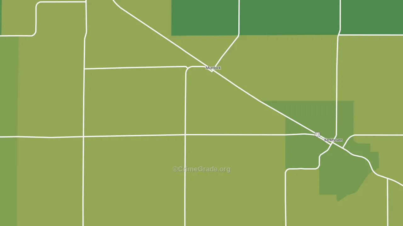 Murdock, MN Map of Vehicle Theft Rates