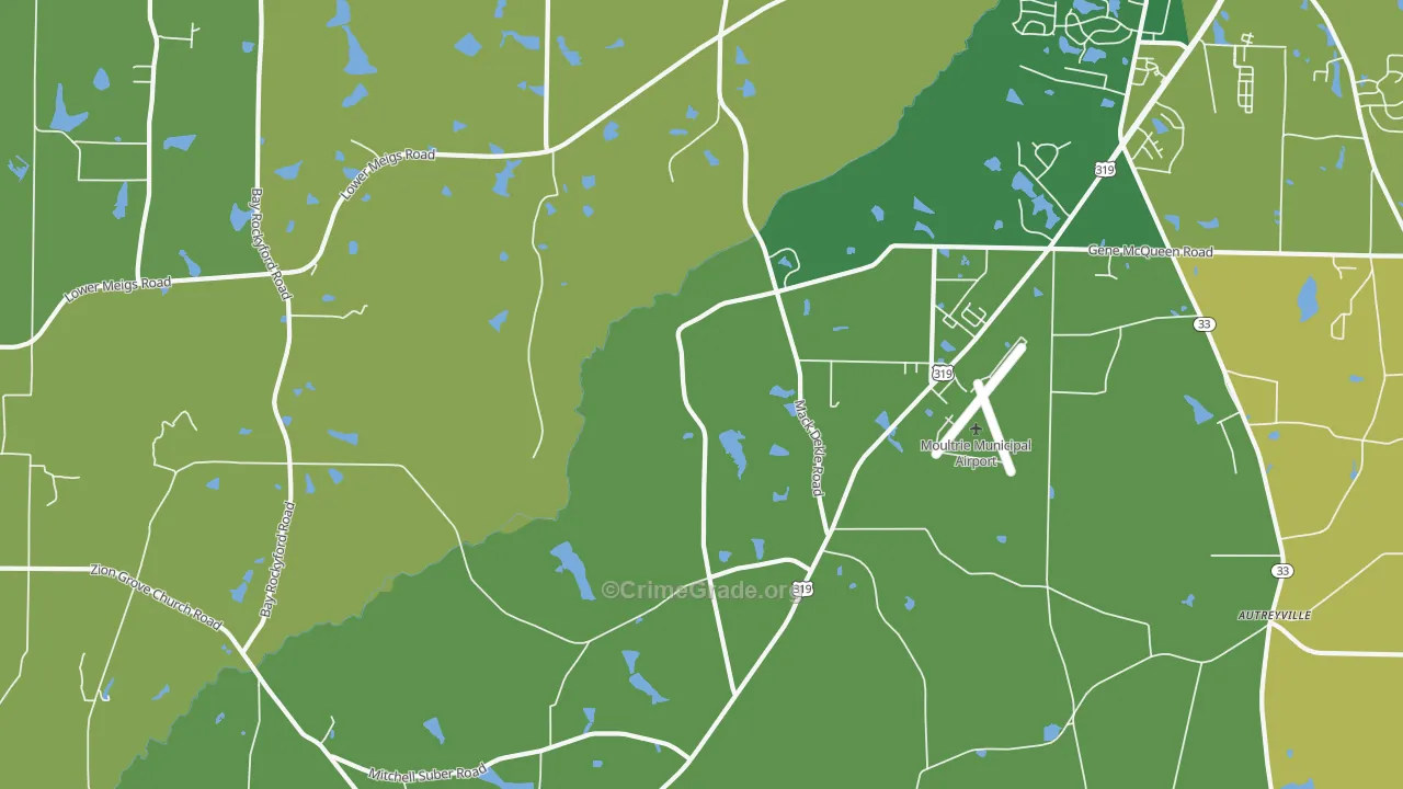 Murphy, GA Map of Vehicle Theft Rates