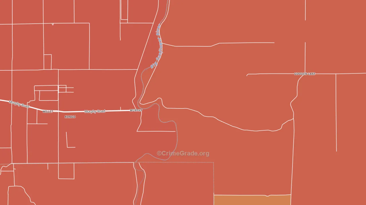 Murphy, MS Map of Vehicle Theft Rates