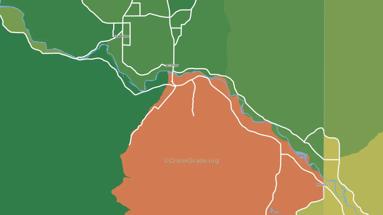 Murphy, OR Map of Vehicle Theft Rates