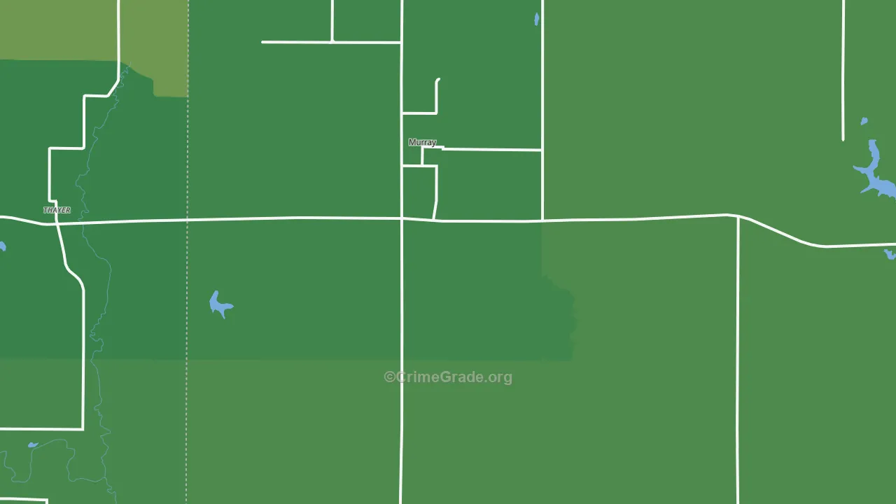 Murray, IA Map of Vehicle Theft Rates