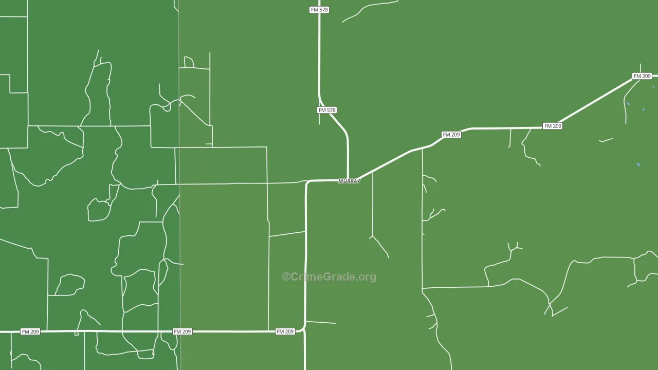 Murray, TX Map of Vehicle Theft Rates