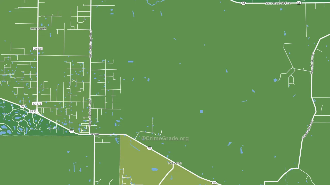 Myakka City, FL Map of Vehicle Theft Rates