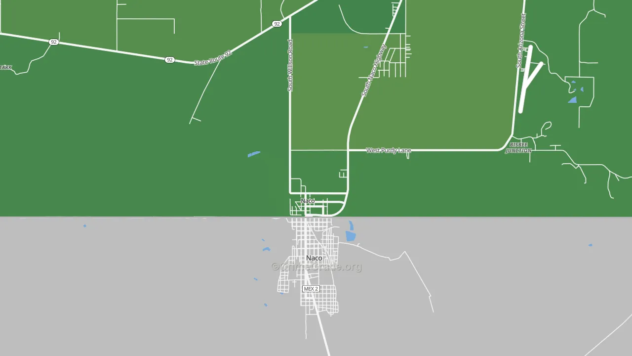 Naco, AZ Map of Vehicle Theft Rates