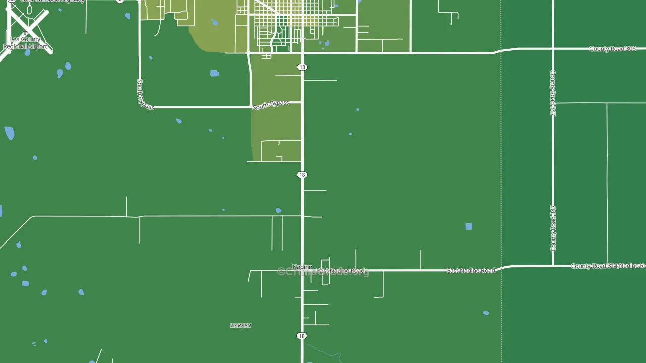 Nadine, NM Map of Vehicle Theft Rates