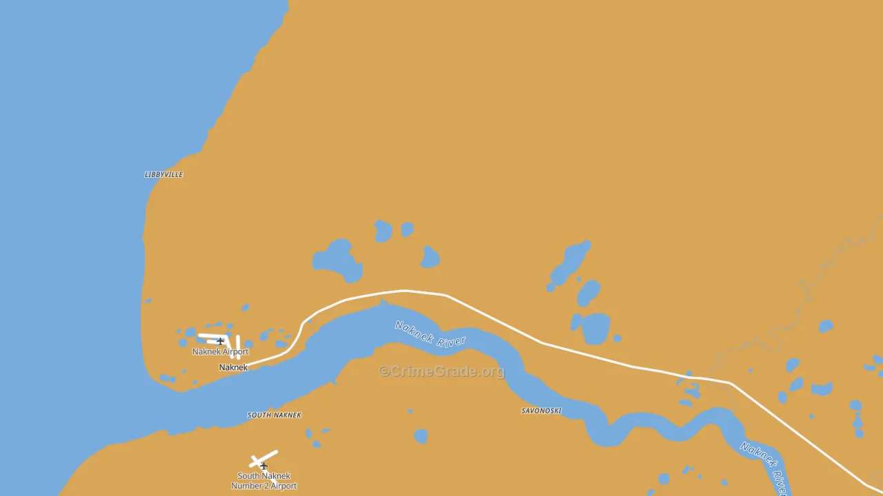Naknek, AK Map of Vehicle Theft Rates