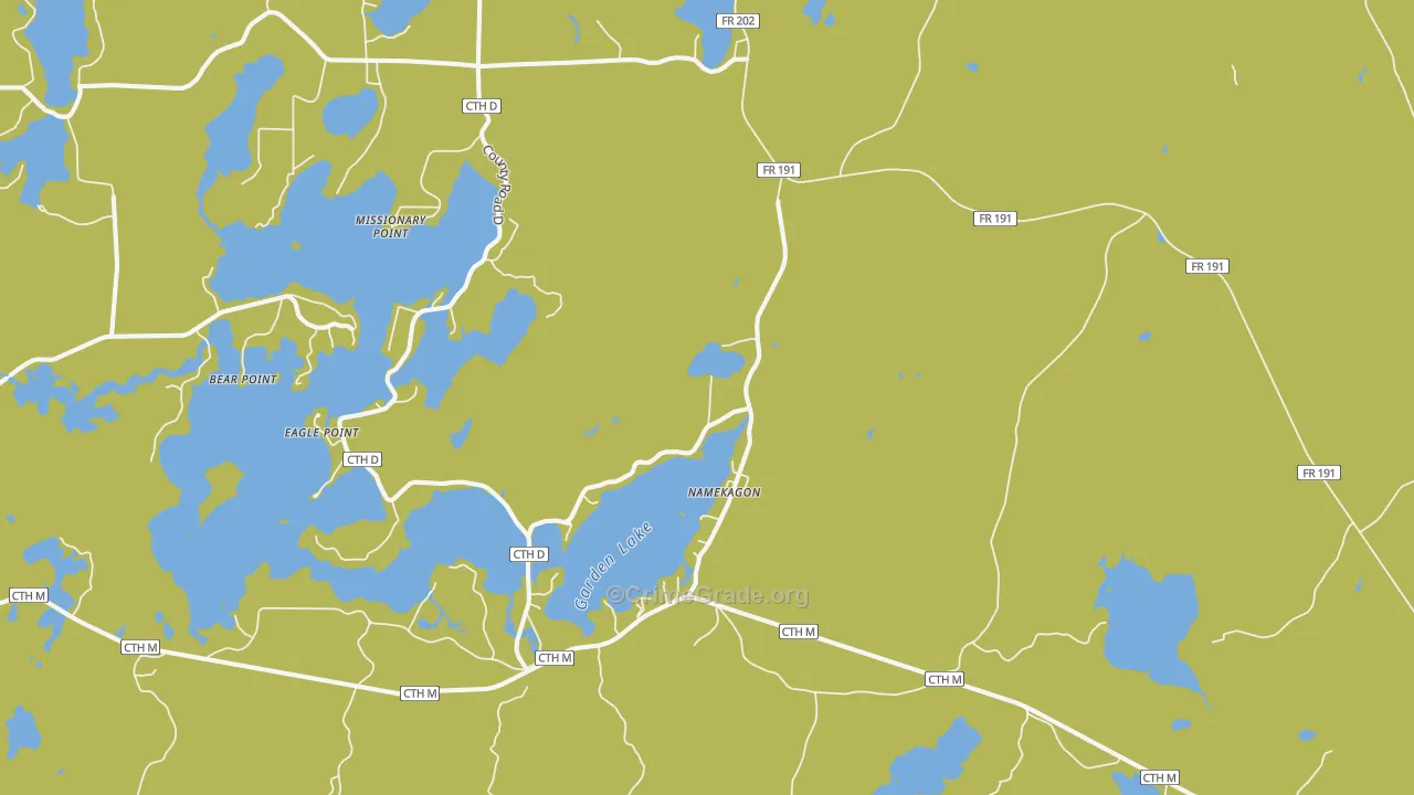 Namekagon, WI Map of Vehicle Theft Rates