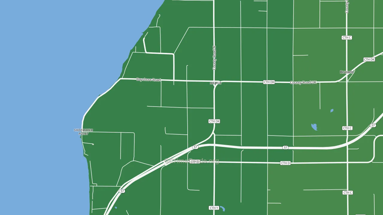 Namur, WI Map of Vehicle Theft Rates