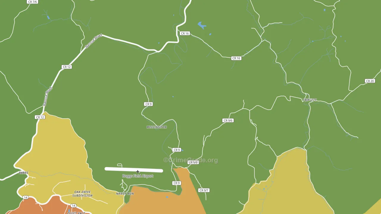 Nancy Run, WV Map of Vehicle Theft Rates