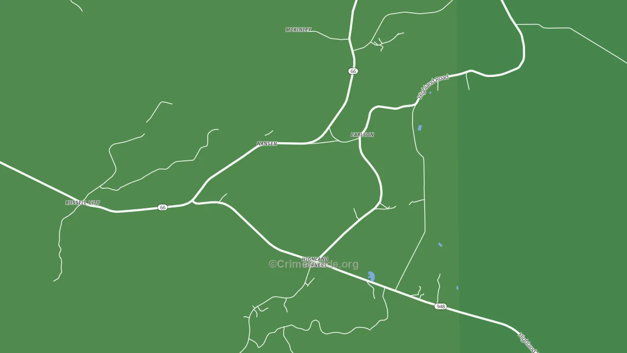 Nansen, PA Map of Vehicle Theft Rates