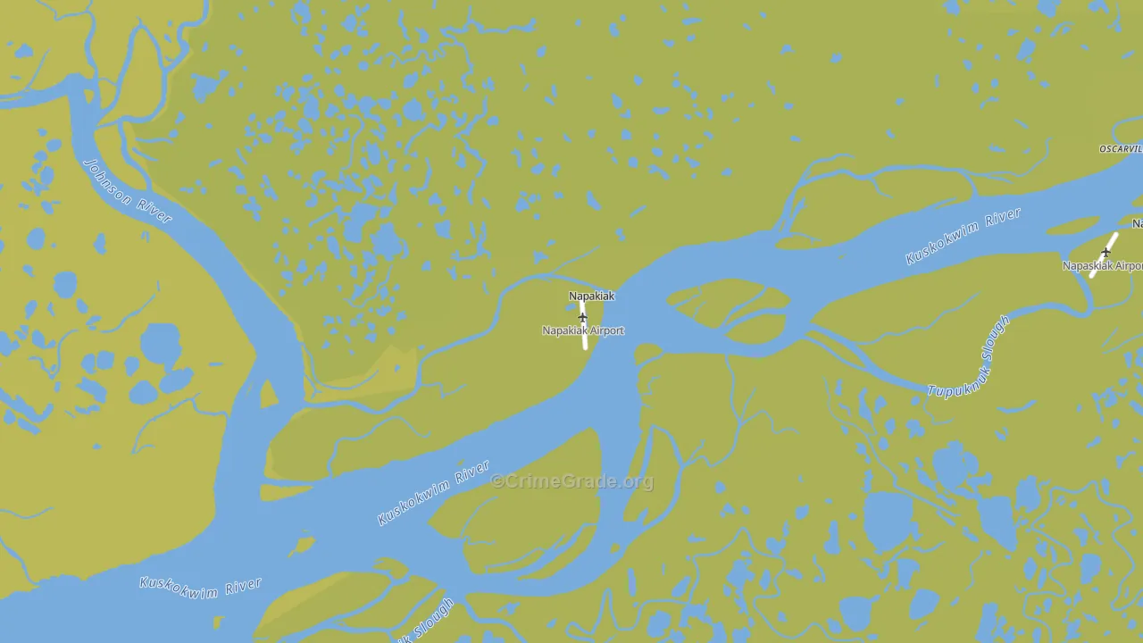 Napakiak, AK Map of Vehicle Theft Rates