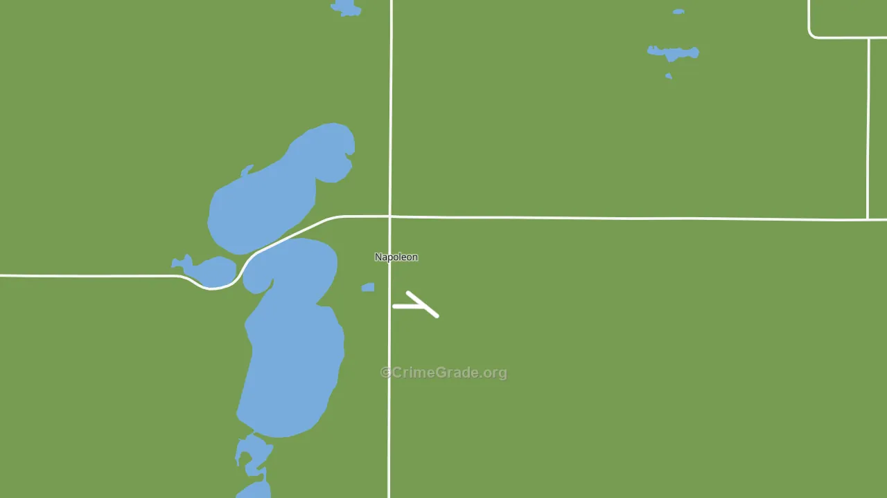Napoleon, ND Map of Vehicle Theft Rates