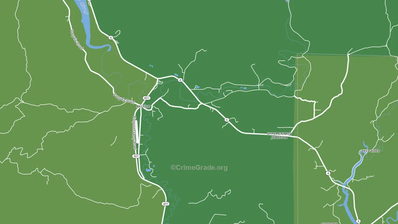 Naselle, WA Map of Vehicle Theft Rates